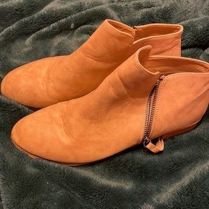 Ankle booties, faux leather